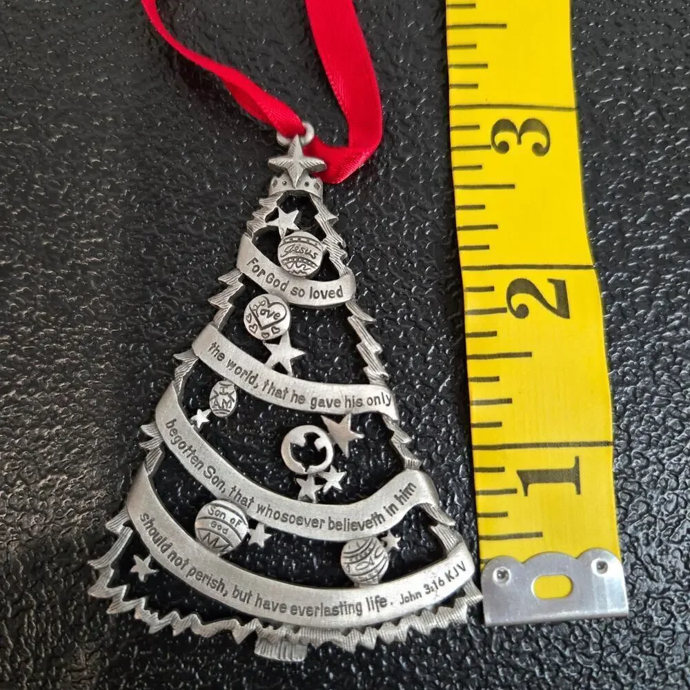 Christmas Ornaments Religious Inspirational Set of 2 Blessed Christmas